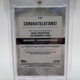 2022 23 Topps OTE Inception Naasir Cunningham Magenta Rookie Auto 99 (2)
