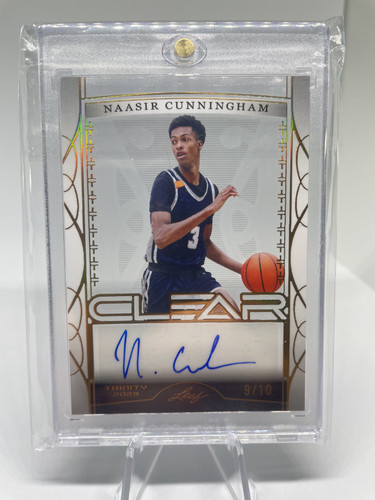 2022 23 Leaf Trinity Clear Naasir Cunningham Gold Holo Rookie Auto 10 (1).1