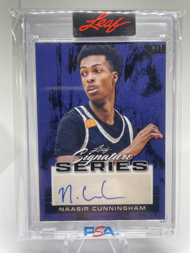 2022 23 Leaf Signature Series Naasir Cunningham 11 Blue Rookie Auto #BA NC1 (1).1
