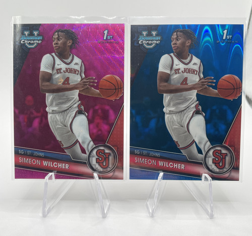 2023 24 Bowman U Chrome Simeon Wilcher Gold 50 Green 99 Yellow 75 Set (x15) (9).1