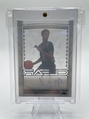 2022 23 Leaf Trinity Clear Naasir Cunningham Platinum Holo Rookie Auto 25 (8).1