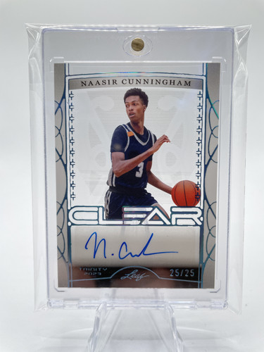 2022 23 Leaf Trinity Clear Naasir Cunningham Platinum Holo Rookie Auto 25 (7).1
