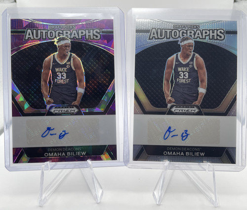 2024 25 Panini Prizm Draft Picks Omaha Biliew Prizm Purple Ice Auto 99 + Auto (1).1