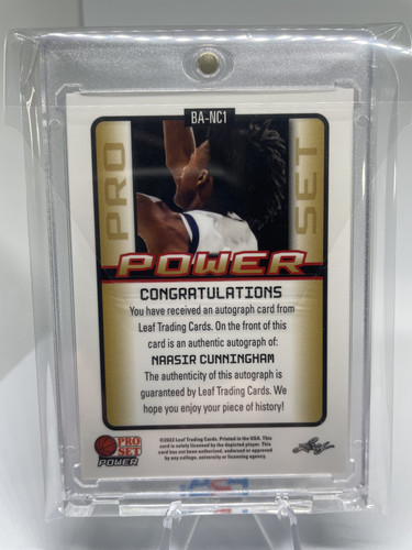 2021 22 Leaf Pro Set Power Naasir Cunningham Bronze Rookie Auto #PM NC1 (10)