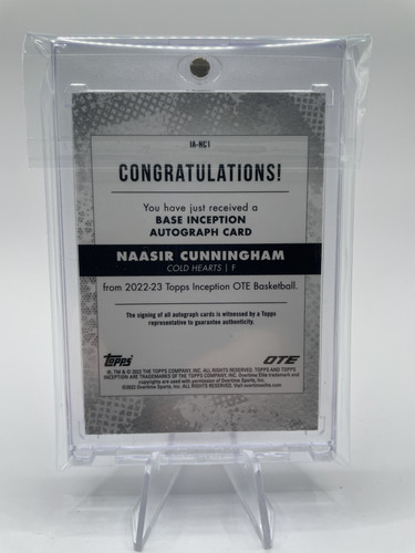 2022 23 Topps OTE Inception Naasir Cunningham Magenta Rookie Auto 99 (4)