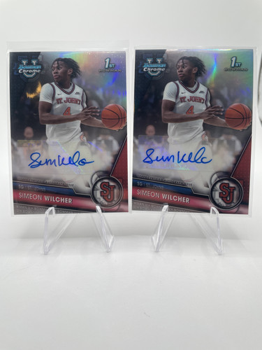 2023 24 Bowman U Chrome Simeon Wilcher Refractor Auto 250 + Base Auto Set (x10) (6)