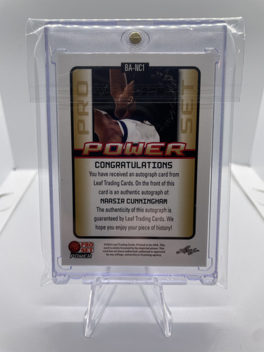 2021 22 Leaf Pro Set Power Naasir Cunningham Bronze Rookie Auto #PM NC1 (12).1