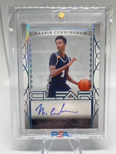 2022 23 Leaf Trinity Clear Naasir Cunningham Platinum Holo Rookie Auto 25 (3).1