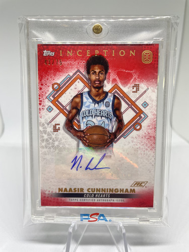 2022 23 Topps OTE Inception Naasir Cunningham Red Foil Rookie Auto 75 (3)
