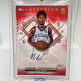 2022 23 Topps OTE Inception Naasir Cunningham Red Foil Rookie Auto 75 (3)