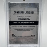 2022 23 Topps OTE Inception Naasir Cunningham Red Foil Rookie Auto 75 (6)