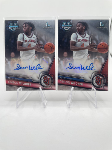 2023 24 Bowman U Chrome Simeon Wilcher Refractor Auto 250 + Base Auto Set (x10) (8)