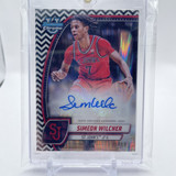 2024 25 Bowman University Chrome Simeon Wilcher Black &amp; White Refractor Auto 48 (1)