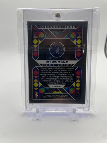 2024 25 Panini Mosaic Rob Dillingham Introductions Pink Prizm Rookie 149 (2).1