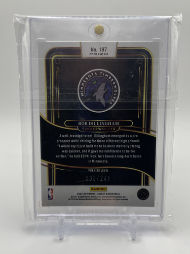 2024 25 Panini Select Rob Dillingham Premier Level Purple Prizm Rookie 249 (2).1