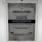 2022 23 Topps OTE Inception Naasir Cunningham Red Foil Rookie Auto 75 (2)