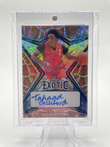 2022 23 Leaf Exotic Tahaad Pettiford Giraffe Prizm Pre Production Proof Auto 11 (1)