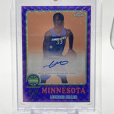 2024 25 Topps Chrome Leonard Miller 1973 Throwback Purple Refractor Auto (3)