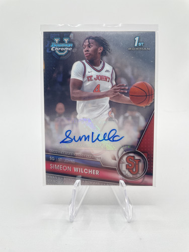 2023 24 Bowman U Chrome Simeon Wilcher Refractor Auto 250 + Base Auto Set (x10) (10)