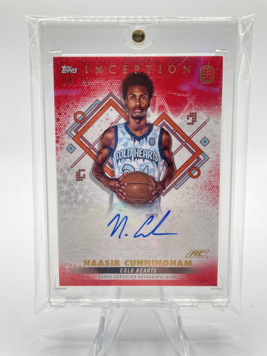 2022 23 Topps OTE Inception Naasir Cunningham Red Foil Rookie Auto 75 (1)