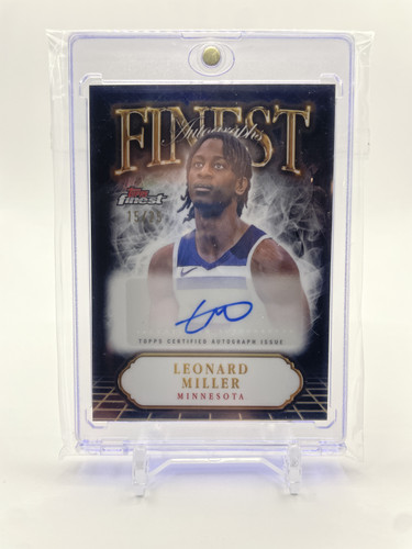 2024 25 Topps Finest Leonard Miller Finest Autographs Black Refractor Auto 25 (1).1