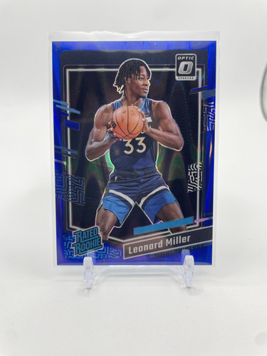 2023 24 Donruss Optic Leonard Miller Blue Seismic Prizm Rated Rookie 249 (1).1