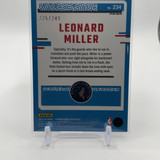 2023 24 Donruss Optic Leonard Miller Blue Seismic Prizm Rated Rookie 249 (2)
