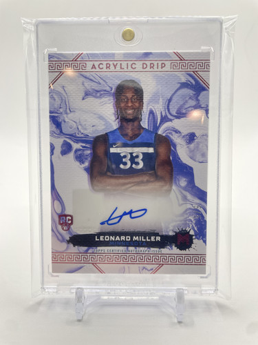2023 24 Topps Motif Leonard Miller Acrylic Drip Pyrrol Scarlet Rookie Auto 5 (1).1