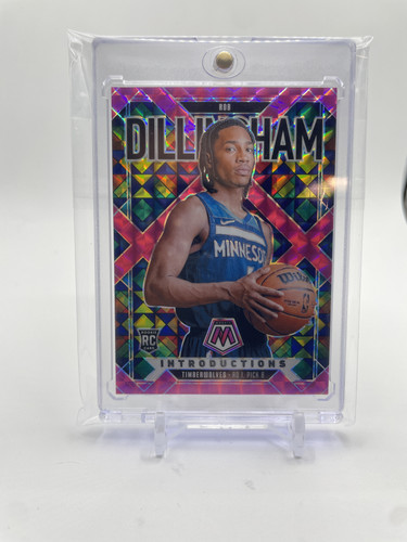 2024 25 Panini Mosaic Rob Dillingham Introductions Pink Prizm Rookie 149 (1)