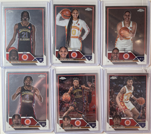 2023 24 Topps McDonald's Chrome DJ Wagner Isaiah Collier ++ SP Error Set (x6) (1).1