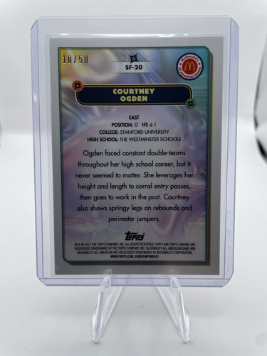 2023 24 Topps McDonald's Chrome Courtney Ogden Superfly Gold Refractor SSP 50 (2).1