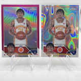 2023 24 Topps McDonald's Chrome DJ Wagner Pink 150 + Isaiah Collier Aqua 299 (4)