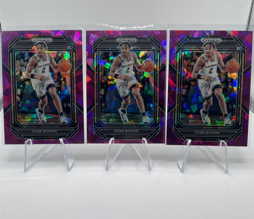 2023 24 Panini Prizm Draft Kobe Bufkin Purple Prizm 75 + Choice 88 Set (x6) (2).1