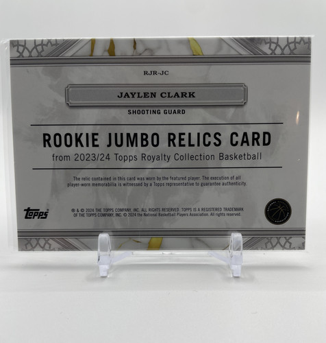 2023 24 Topps Royalty Jaylen Clark Rookie Jumbo Relics 99 #RJR JC (2).1