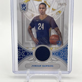 2023 24 Topps Royalty Jordan Hawkins Round Ball Relics Blue Rookie 25 (1)