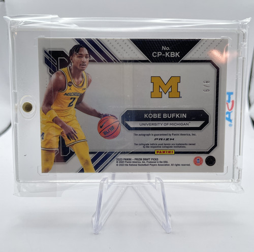 2023 24 Panini Prizm Draft Kobe Bufkin Penmanship FOTL Red Prizm Rookie Auto 9 (2).1