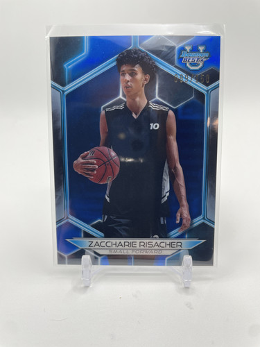 2023 24 Bowman University Best Zaccharie Risacher Blue Refractor 150 (1).1