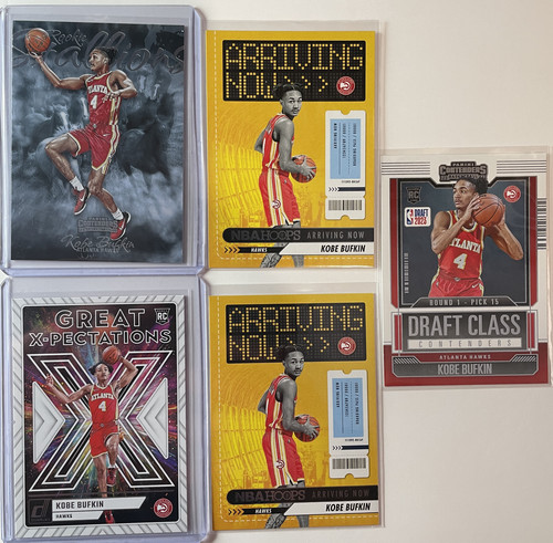 2023 24 Donruss Kobe Bufkin Rated Rookie (x4) + NBA Hoops RC Inserts (x4) (2).1