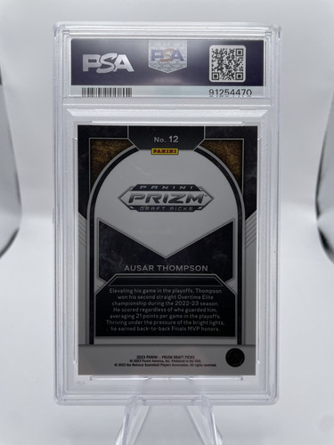 2023 24 Panini Prizm Draft Picks Ausar Thompson Brilliance Rookie PSA 9 Mint (2).1