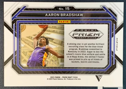 2023 24 Panini Prizm Draft Picks Aaron Bradshaw Gold Prizm Variation 10 (2).1