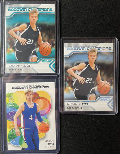 2023 24 UD Goodwin Champions Gradey Dick Turquoise SP + Splash of Color Rookie