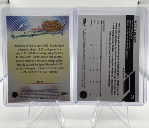 2023 24 Topps Chrome Scottie Barnes Green Refractor 99 + Coast to Coast Insert (2).1