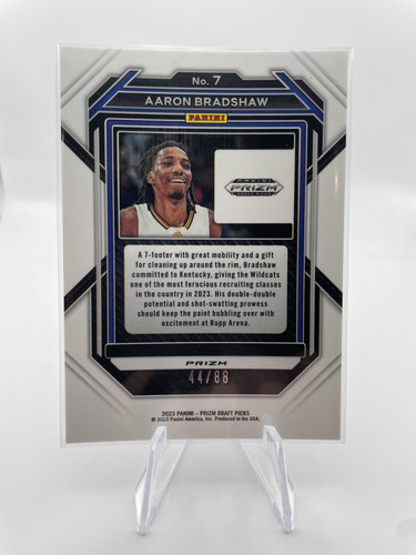 2023 24 Panini Prizm Draft Aaron Bradshaw Orange 49 Blue 249 + Choice Red 88 (3).1