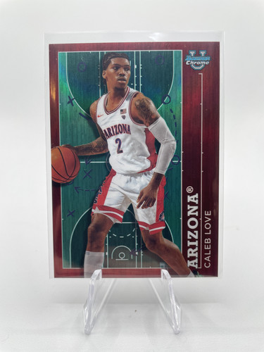 2023 24 Bowman University Chrome Caleb Love Prodigal Playmakers Refractor 150 (1).1
