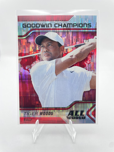 2023 24 Upper Deck Goodwin Champions Tiger Woods All World Red Prizm 299 (1).1