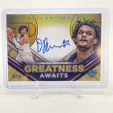 2023 24 Bowman University Chrome Dillon Jones Greatness Gold Refractor Auto 50 (1)