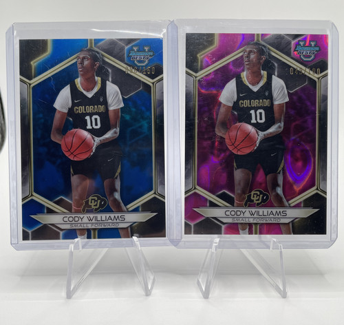 2023 24 Bowman U Chrome Cody Williams Green Refractor 99 Pink 100 + Set (x7) (8).1