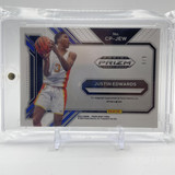 2023 24 Prizm Draft Picks Justin Edwards Penmanship Choice Green Auto 8 (2)