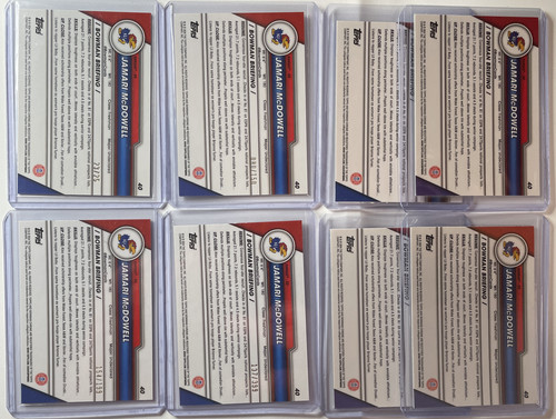 2023 24 Bowman U Chrome Jamari McDowell Orange Sapphire 25 Pink 150 Blue 199 (2).1