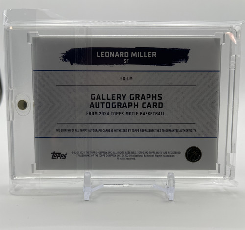 2023 24 Topps Motif Leonard Miller Gallery Graphs Blue Rookie Auto 49 (2).1